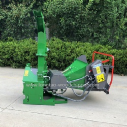 Tractor PTO driven wood chipper machine with double hydraulic motors BX52