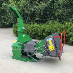 TÜV approved tractor pto drive hydraulic feed wood chipper with ce