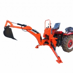 Farming used backhoe loader digger with thumb attachments