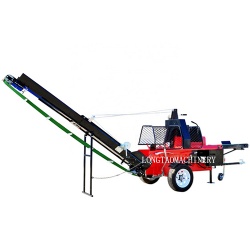 CE approved 20ton hydraulic wood processor splitter with conveyor belt